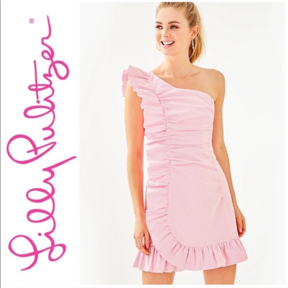 Lilly Pulitzer Tiffani Dress Havana Pink NWT
